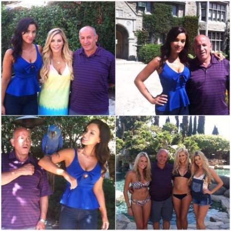 A photo collage of Crystal Mariei Denha with her parents and sister. 